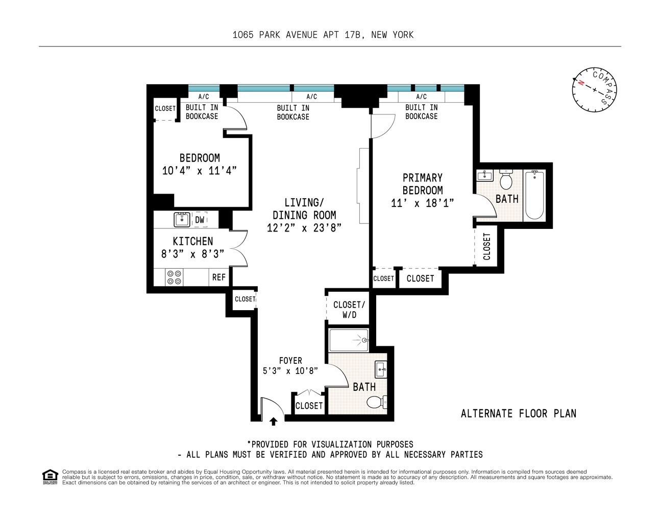 $1,245,000 | 1065 Park Avenue, Unit 17B | Upper East Side