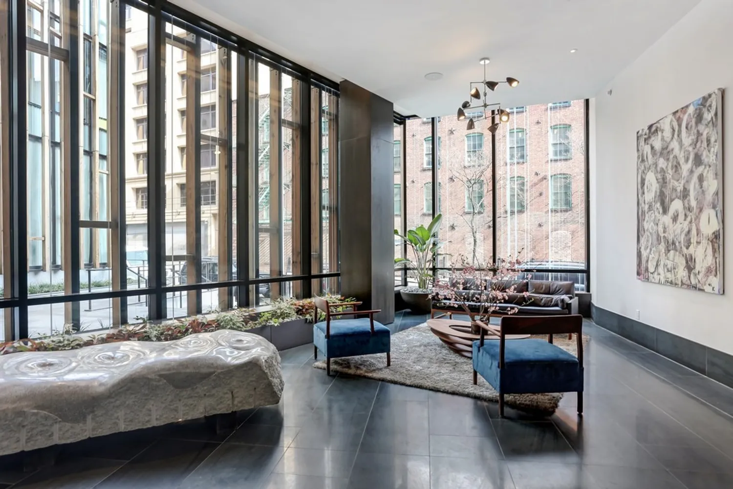 90 Furman Street, Unit N405 Brooklyn, NY 11201 - Photo 28 of 36 a bedroom with bed and a large window