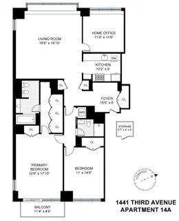 $2,200,000 | 1441 3rd Avenue, Unit 14A | Upper East Side