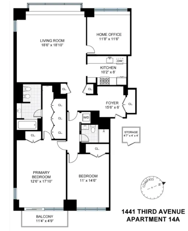 $2,200,000 | 1441 3rd Avenue, Unit 14A | Upper East Side