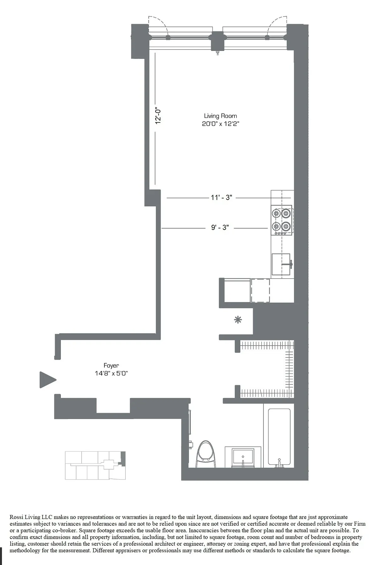 133 West 22nd Street, Unit 6A Manhattan, NY 10011 - Photo 9 of 9 a picture of a room with a floor plan