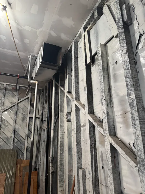 a view of wooden door