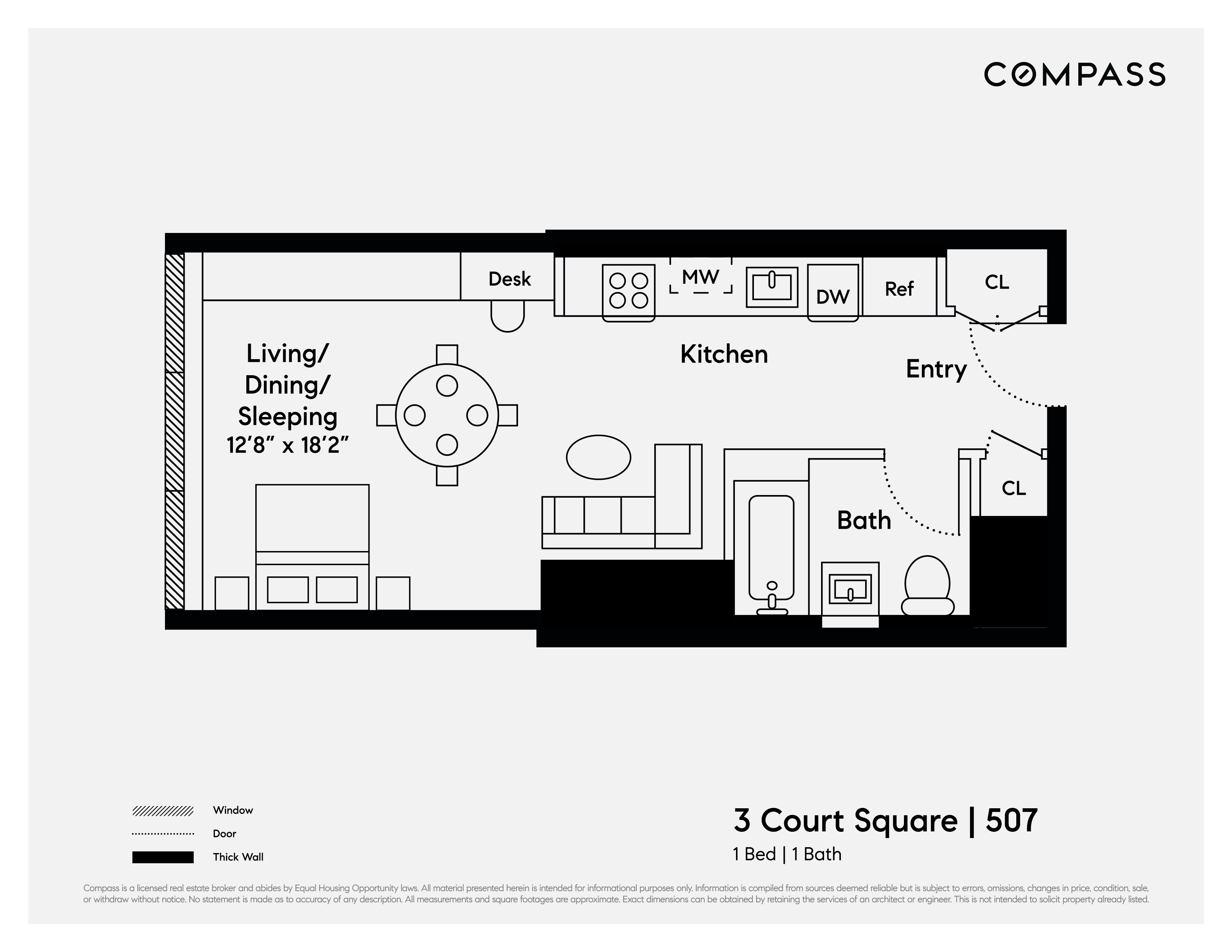 45-3 Court Square, Unit 507 Queens, NY 11101 - Photo 7 of 7 a picture of a wall