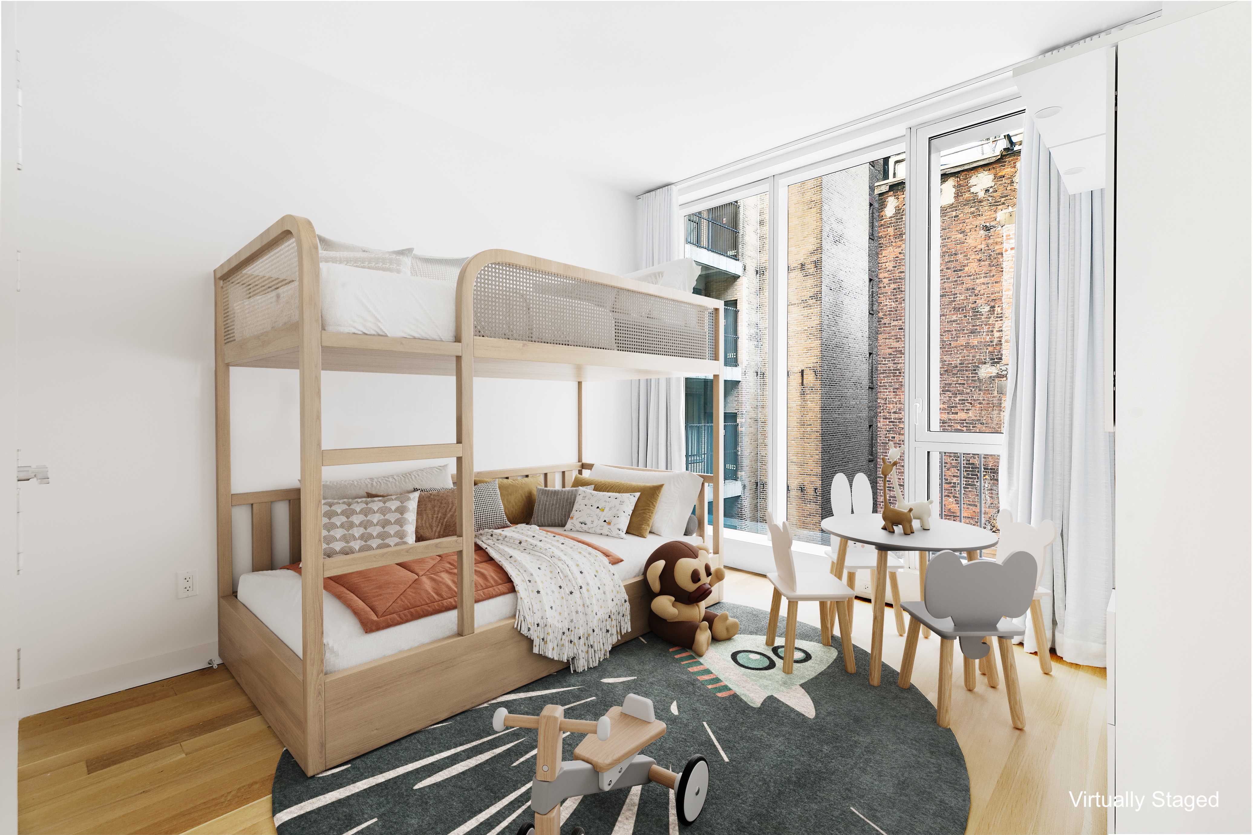 241 5th Avenue, Unit 4B Manhattan, NY 10016 - Photo 7 of 12 a living room with furniture and large windows