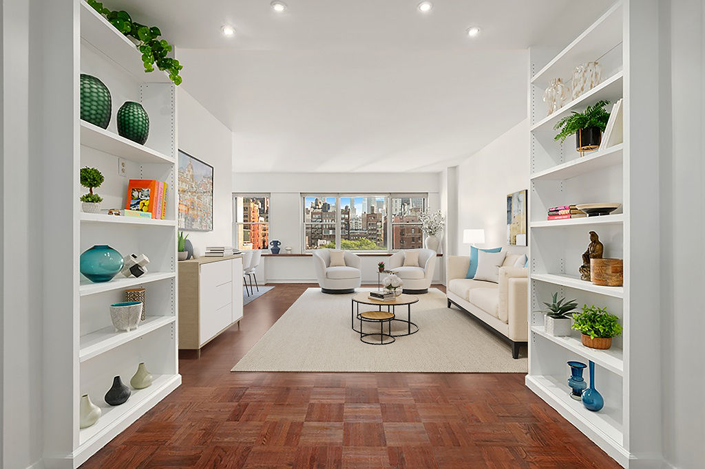 20 East 9th Street, Unit 12X Manhattan, NY 10003 - Photo 3 of 26 a living room with furniture and a window