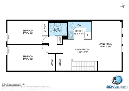 $915,000 | 57 Carroll Street, Unit 38A | Columbia Street Waterfront