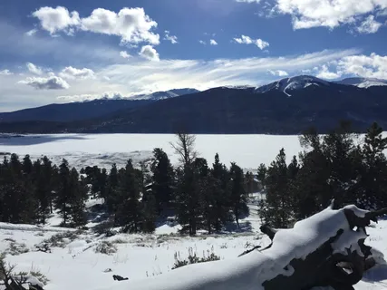 a view of city and mountain