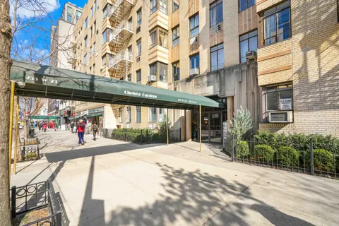 a view of a building with a outdoor space