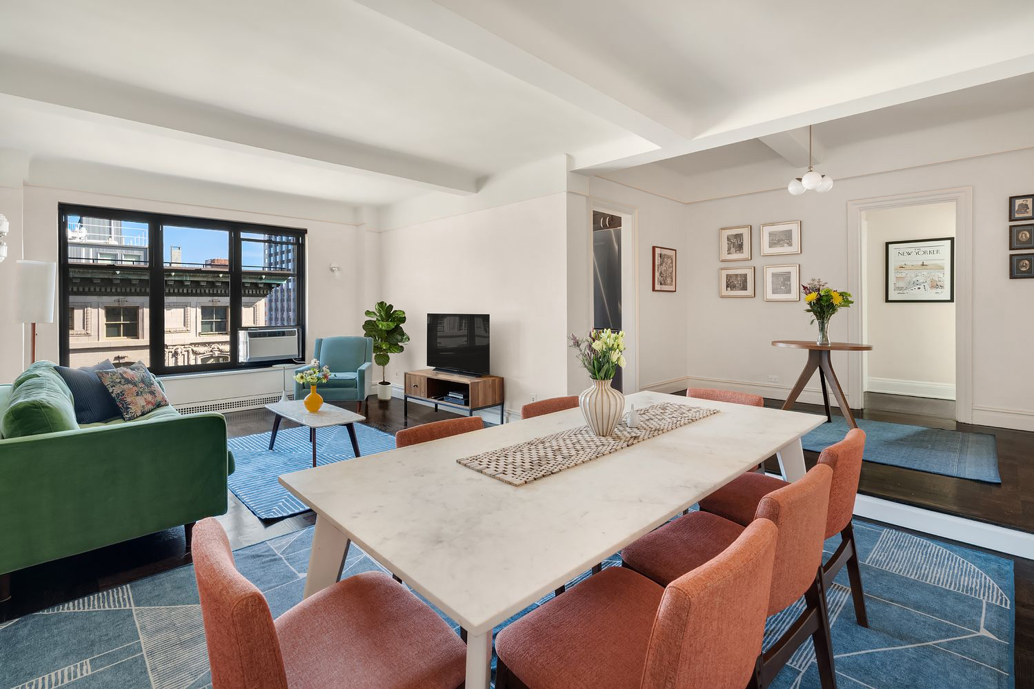 200 West 86th Street, Unit 17C Manhattan, NY 10024 - Photo 2 of 15 a view of a dining room with furniture and a potted plant
