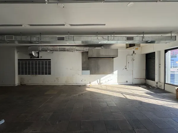 a view of a garage