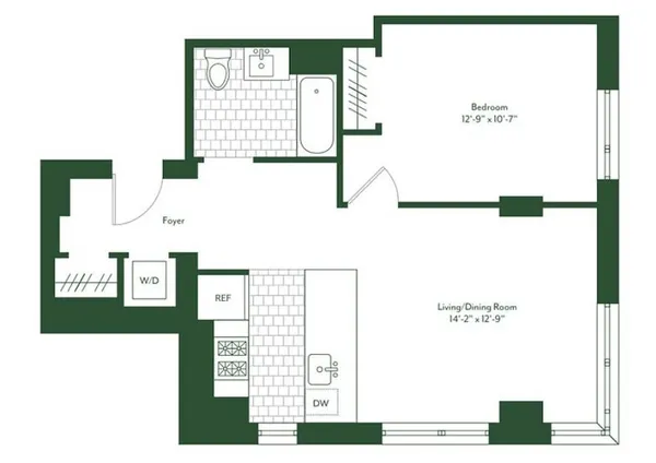 $2,995 | 626 Flatbush Avenue, Unit 14M | Prospect Lefferts Gardens