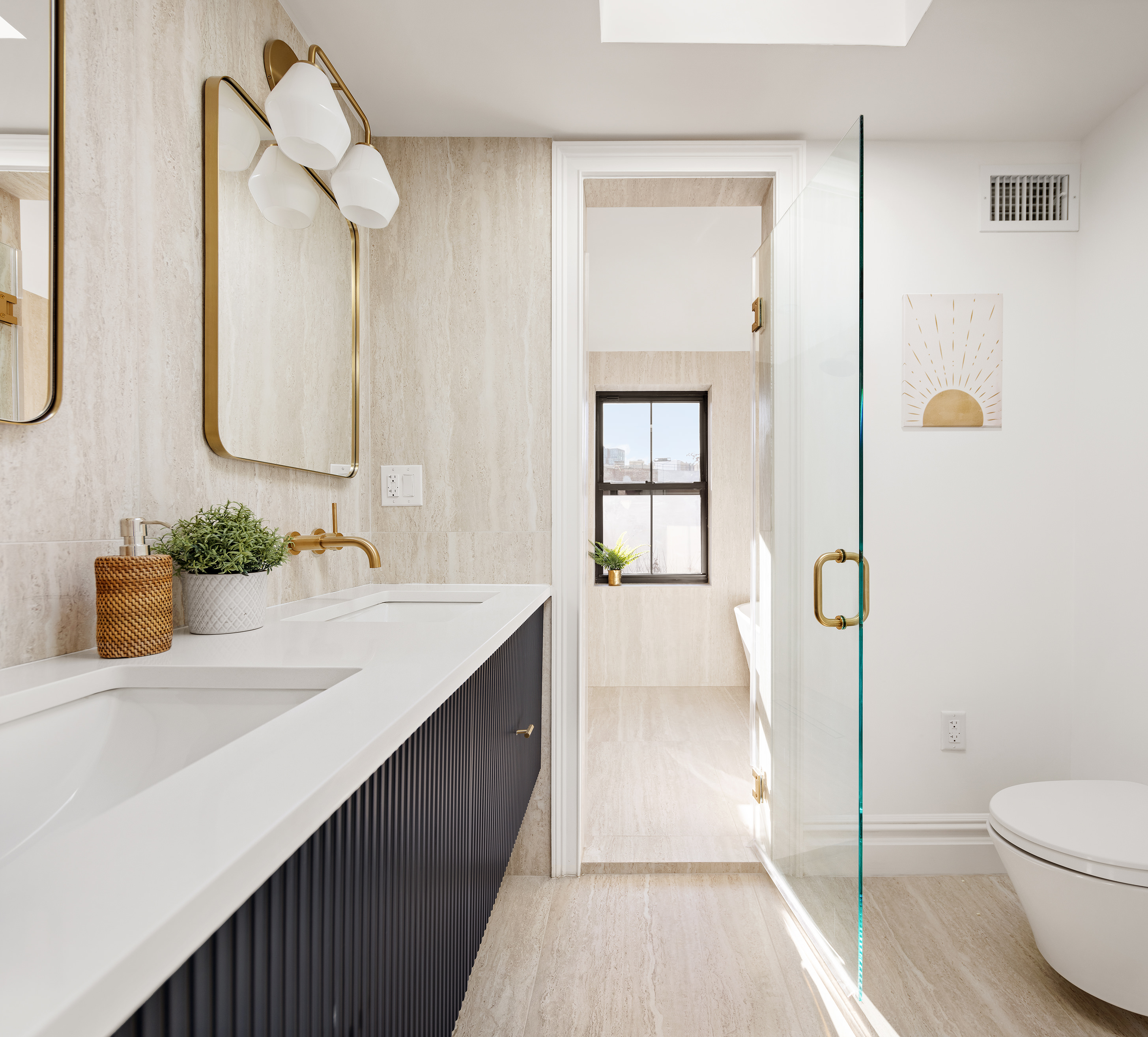 90 Putnam Avenue Brooklyn, NY 11238 - Photo 7 of 15 a bathroom with a sink a toilet and shower