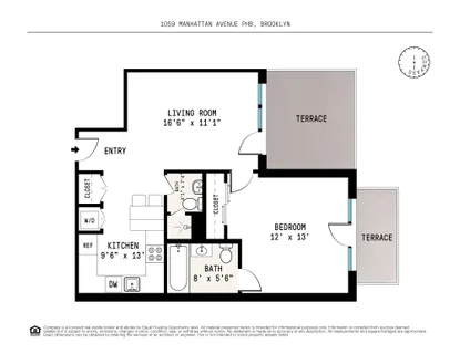 $1,075,000 | 1059 Manhattan Avenue, Unit PHB | Greenpoint
