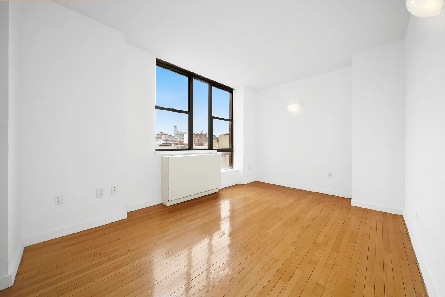 an empty room with a window