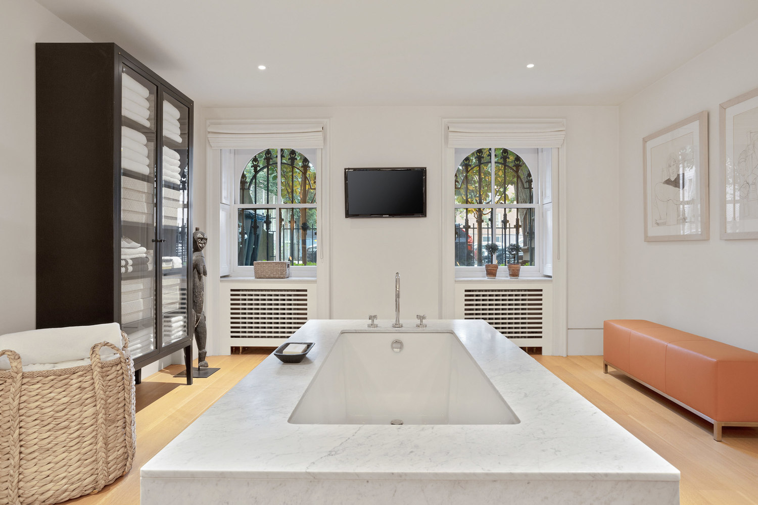 315 Adelphi Street Brooklyn, NY 11205 - Photo 15 of 31 a living room with furniture window and a flat screen tv