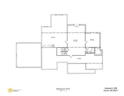 an aerial view of residential house with outdoor space and trees all around