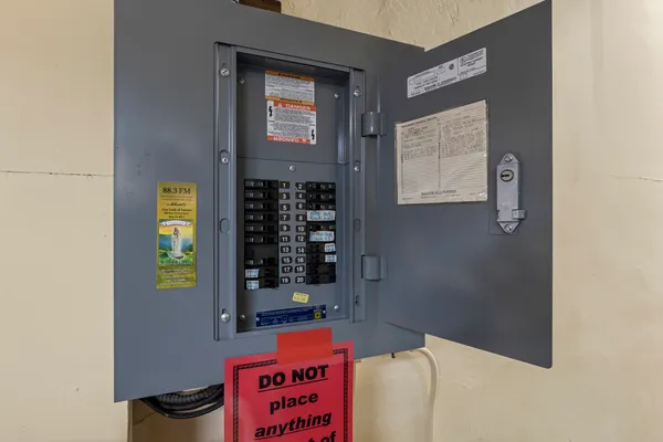 a front view of a building