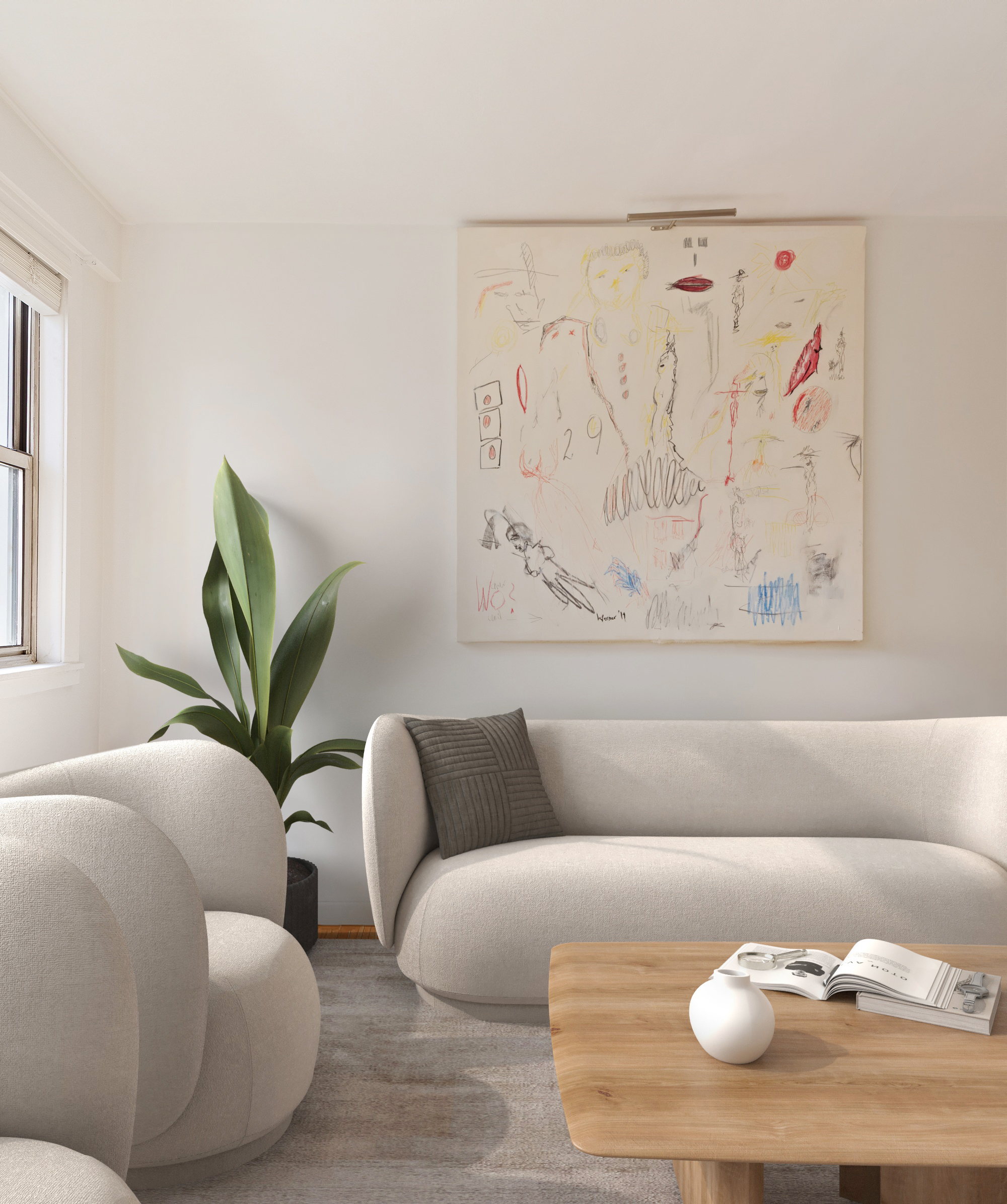 525 East 82nd Street, Unit 12E Manhattan, NY 10028 - Photo 5 of 29 a living room with furniture