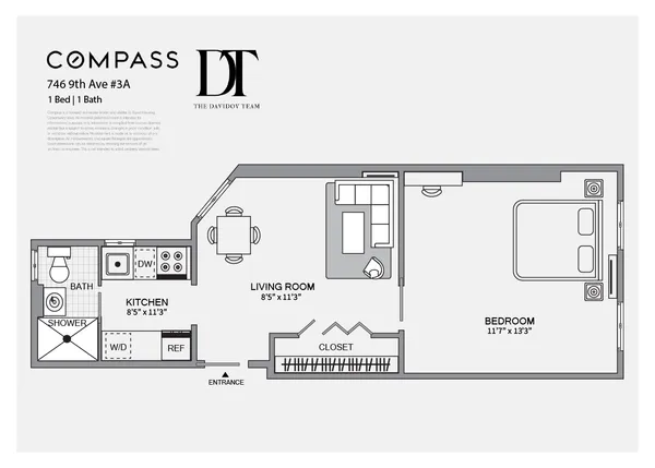 $3,795 | 746 9th Avenue, Unit 3A | Hell's Kitchen