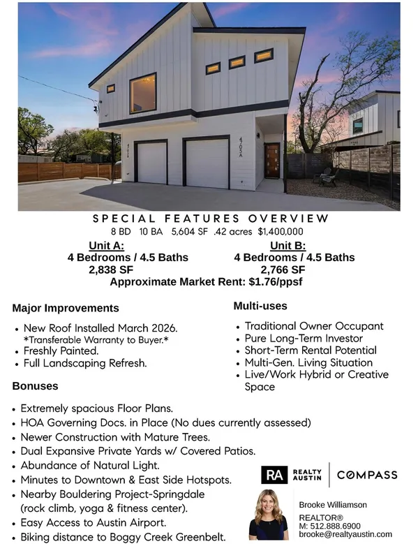 $1,400,000 | 4705 Louis Avenue, Unit A & B, Austin, TX 78721