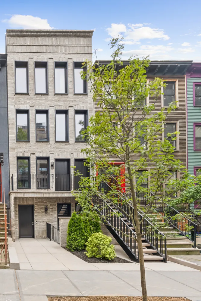 a front view of a building