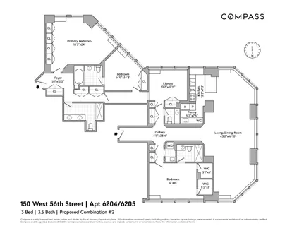 $3,950,000 | 150 West 56th Street, Unit 6204-6205 | Theater District