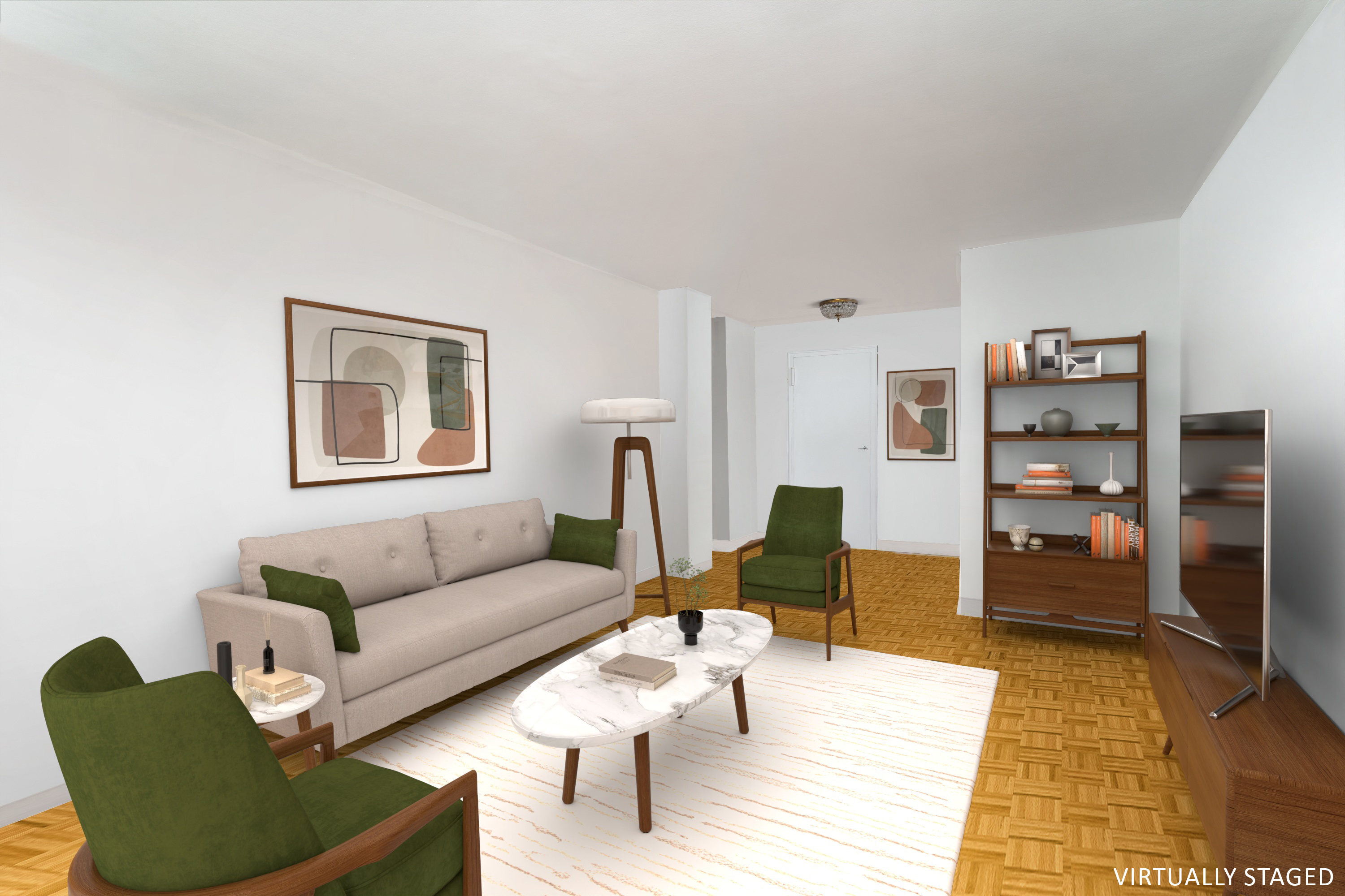 357 East 57th Street, Unit 5C Manhattan, NY 10022 - Photo 3 of 13 a living room with furniture and a couch