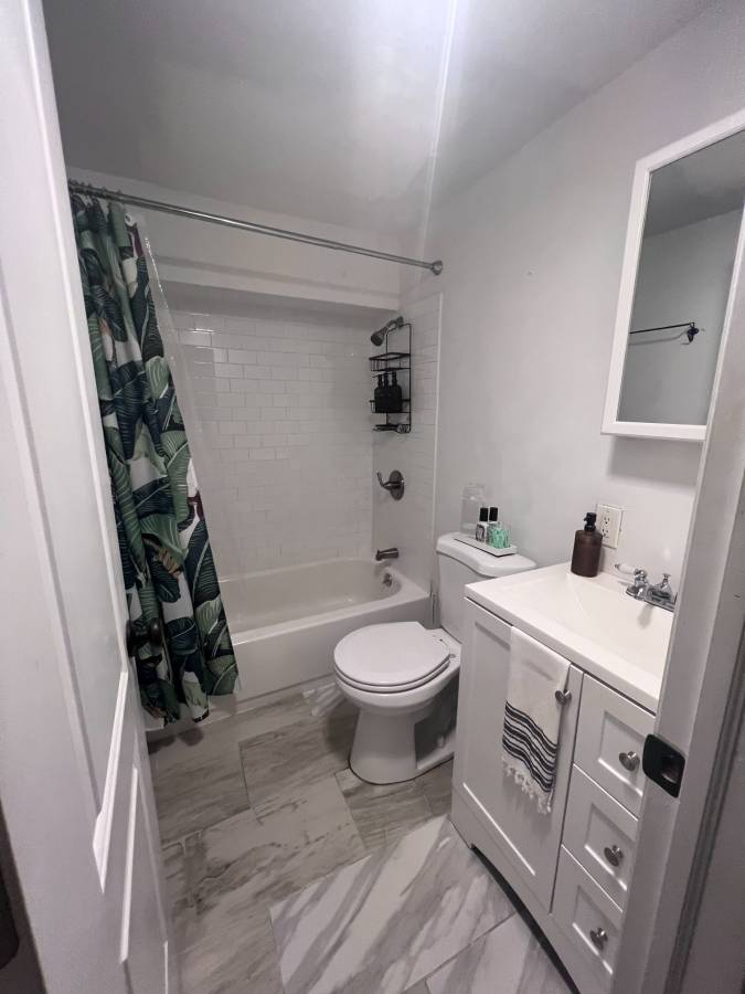 213 Ashland Place, Unit B Brooklyn, NY 11217 - Photo 4 of 4 a bathroom with a sink toilet and shower