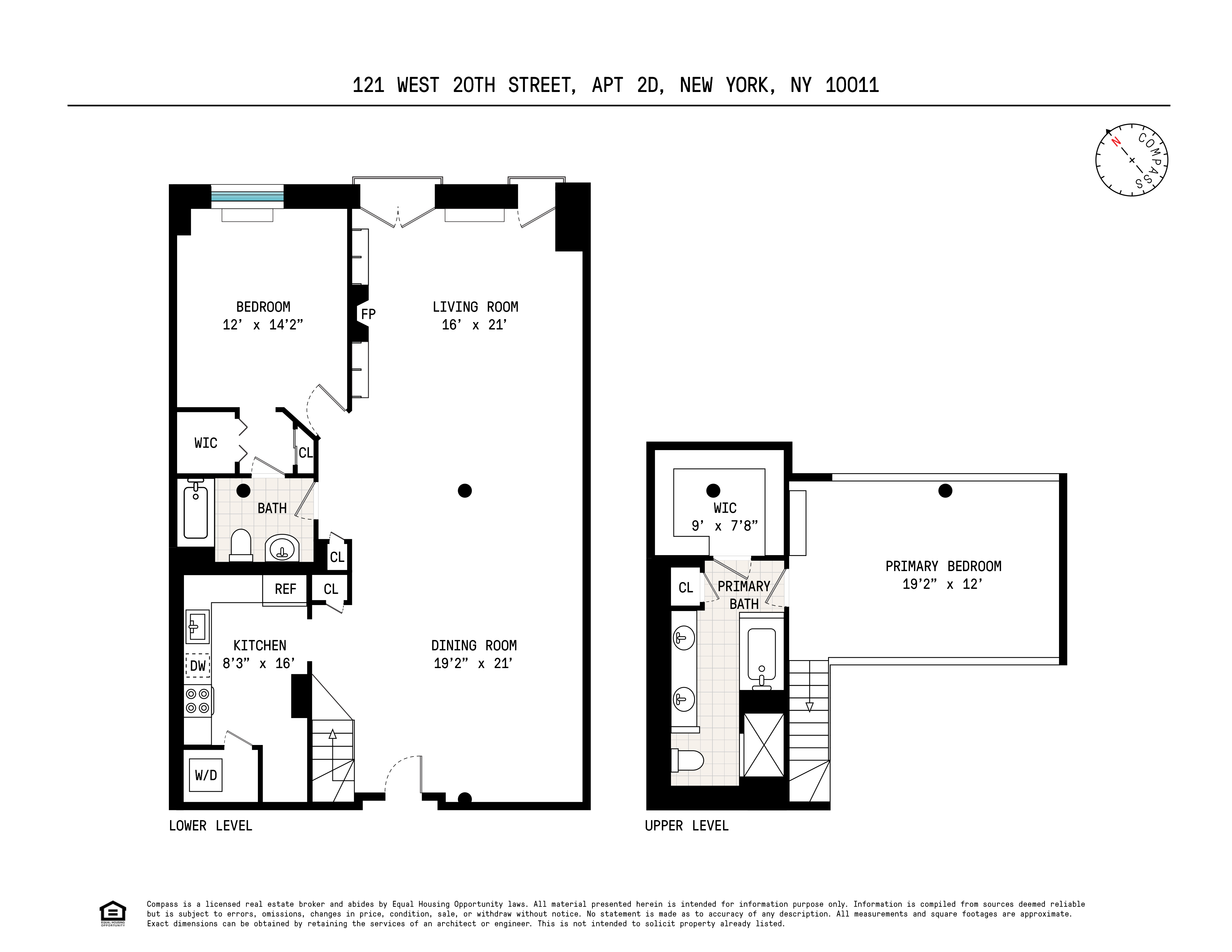 121 West 20th Street, Unit 2D Manhattan, NY 10011 - Photo 12 of 12 a picture of a floor plan