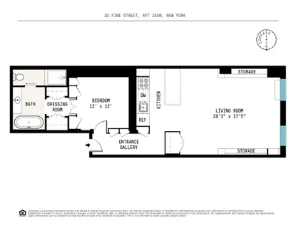 $1,250,000 | 20 Pine Street, Unit 2408 | Financial District