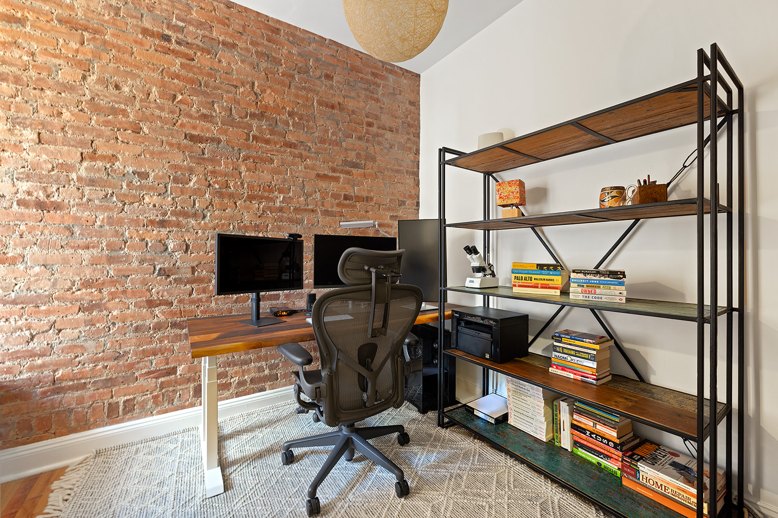 114 Garfield Place, Unit 4L Brooklyn, NY 11215 - Photo 8 of 11 a view of workspace with wooden floor windows