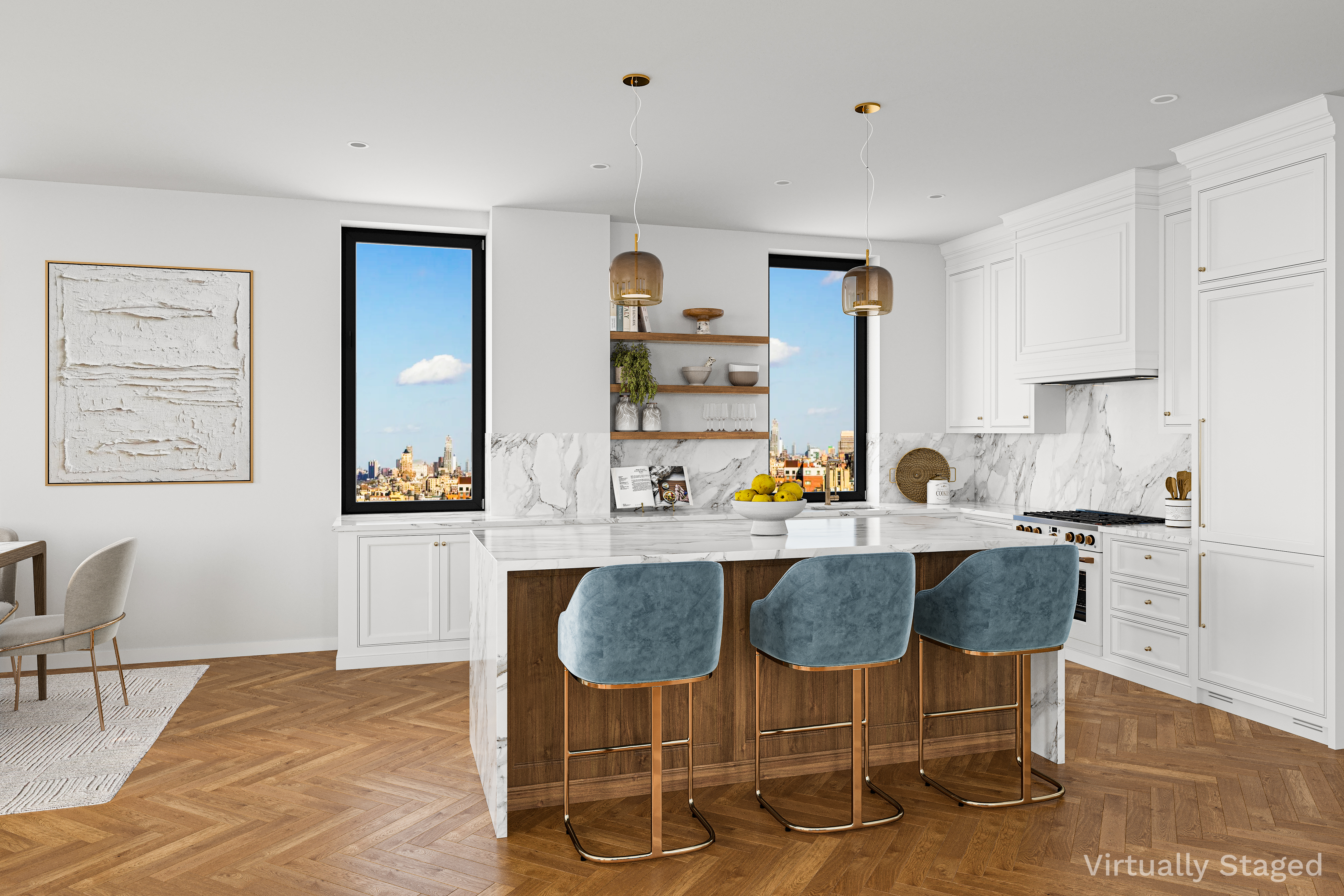263 West End Avenue, Unit PH22B Manhattan, NY 10023 - Photo 10 of 19 a view of kitchen with breakfast area