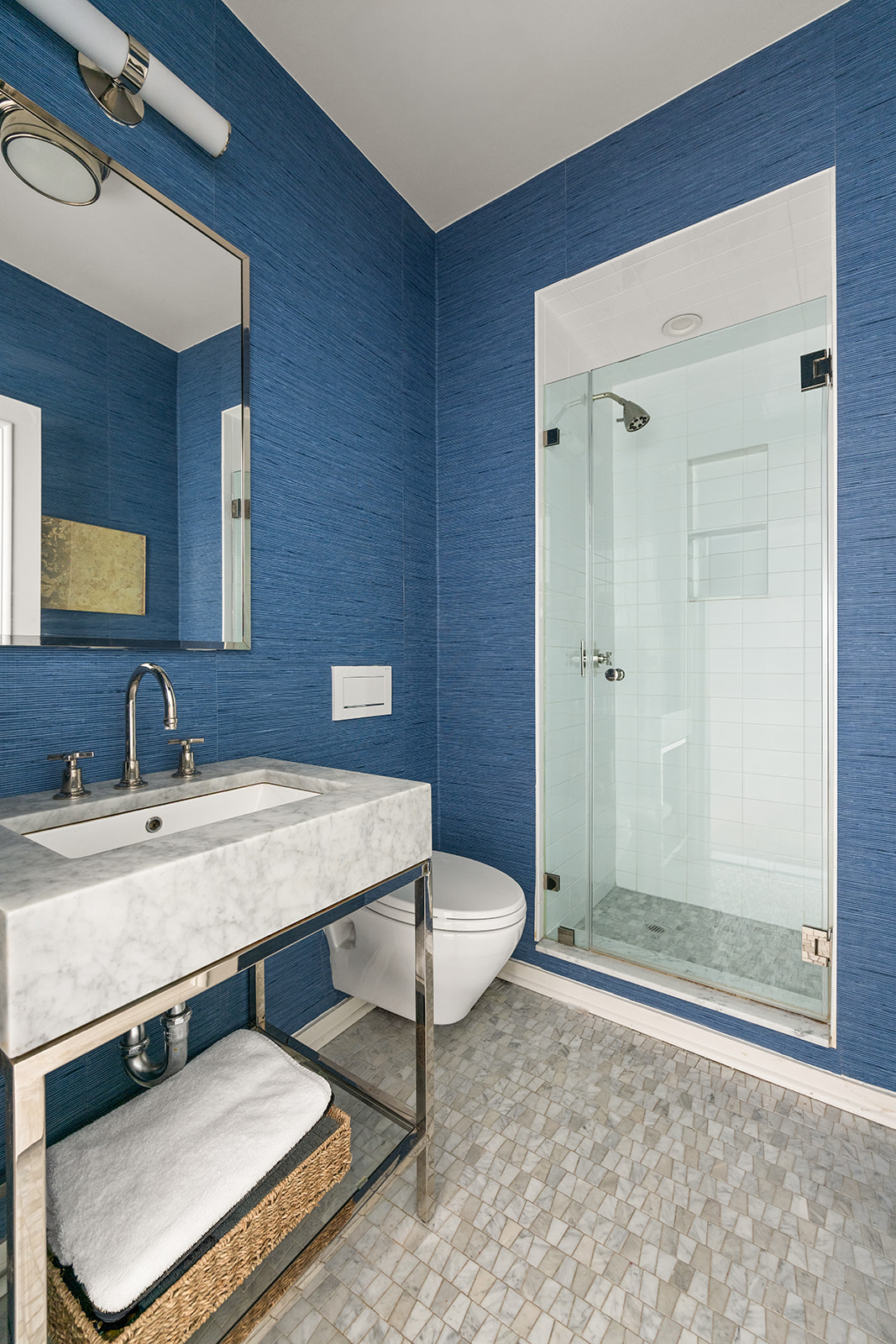 895 West End Avenue, Unit 1B Manhattan, NY 10025 - Photo 13 of 23 a bathroom with a sink a toilet and shower