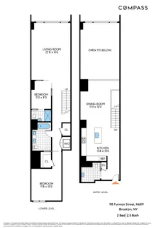 $3,125,000 | 90 Furman Street, Unit N609 | Brooklyn Heights