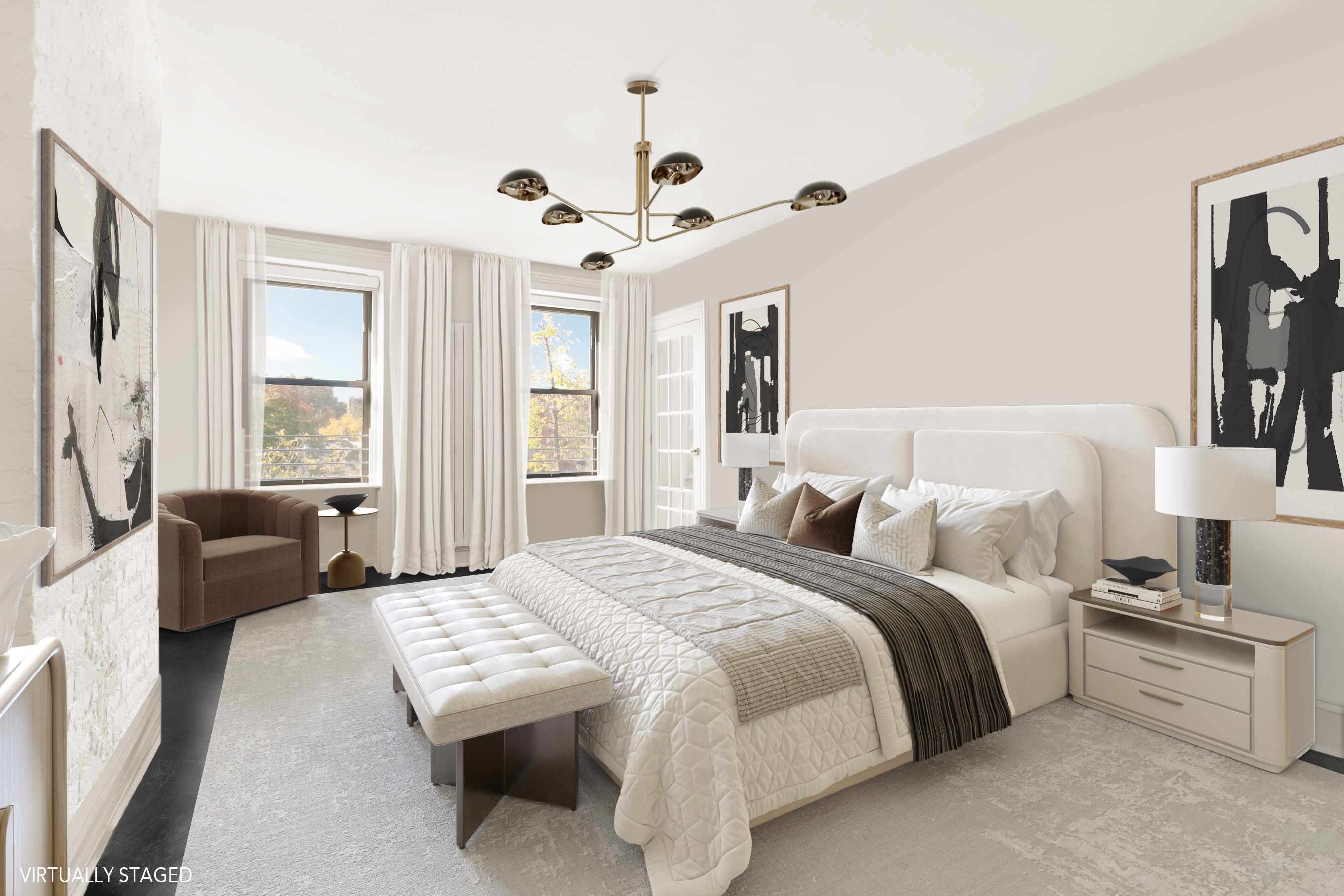 355 Pacific Street Brooklyn, NY 11217 - Photo 7 of 13 a bedroom with bed couch and window