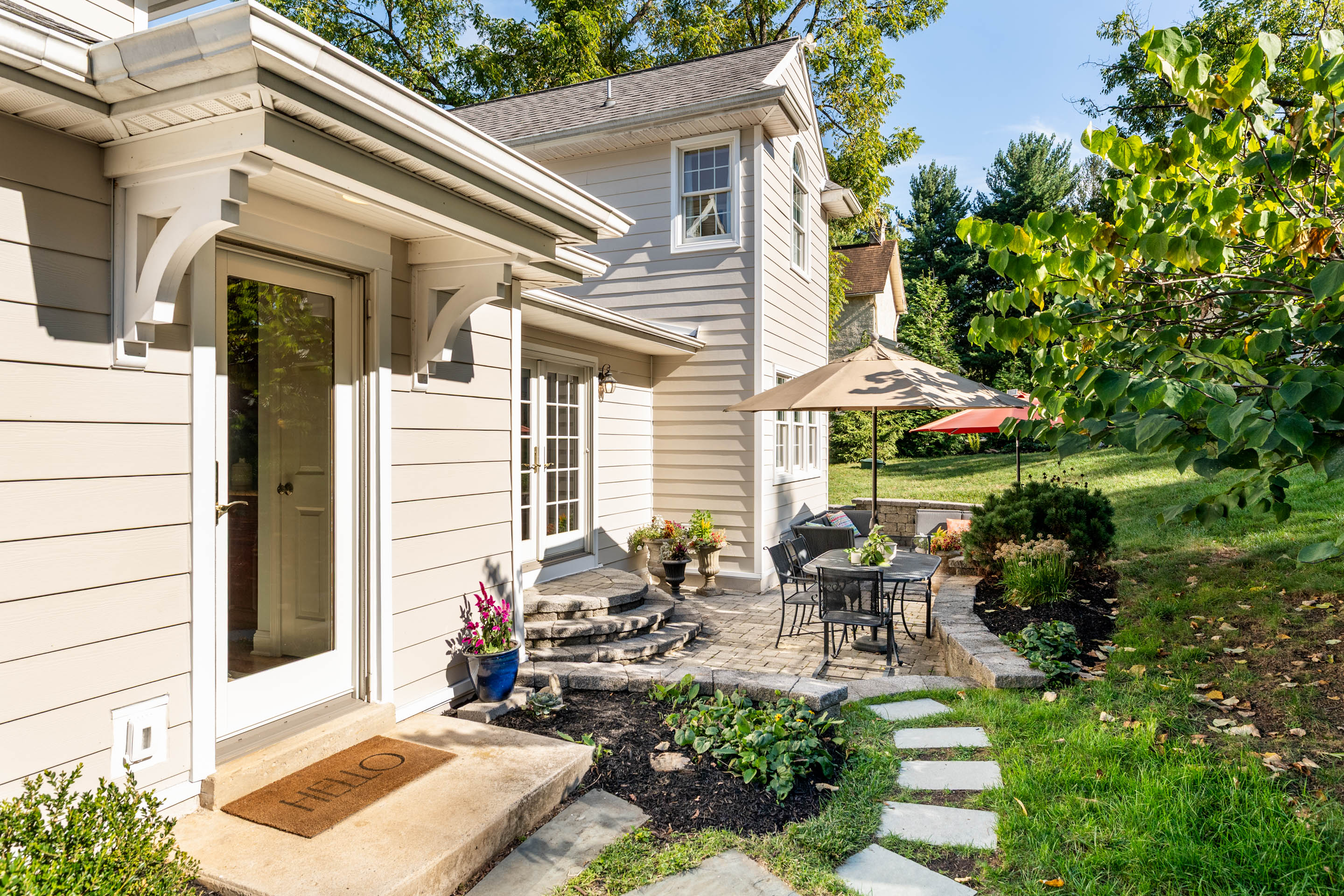 1136 Seaton Ross Road Wayne, PA 19087 - Photo 36 of 48 a view of a patio with chairs and potted plants