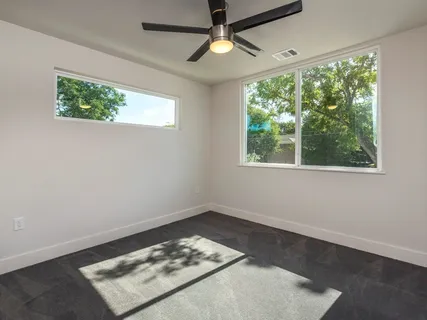 an empty room with a window