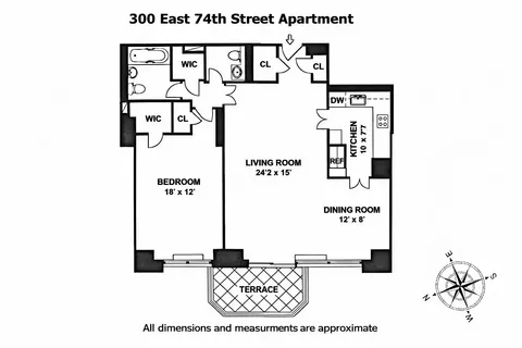 $895,000 | 300 East 74th Street, Unit 20E | Lenox Hill