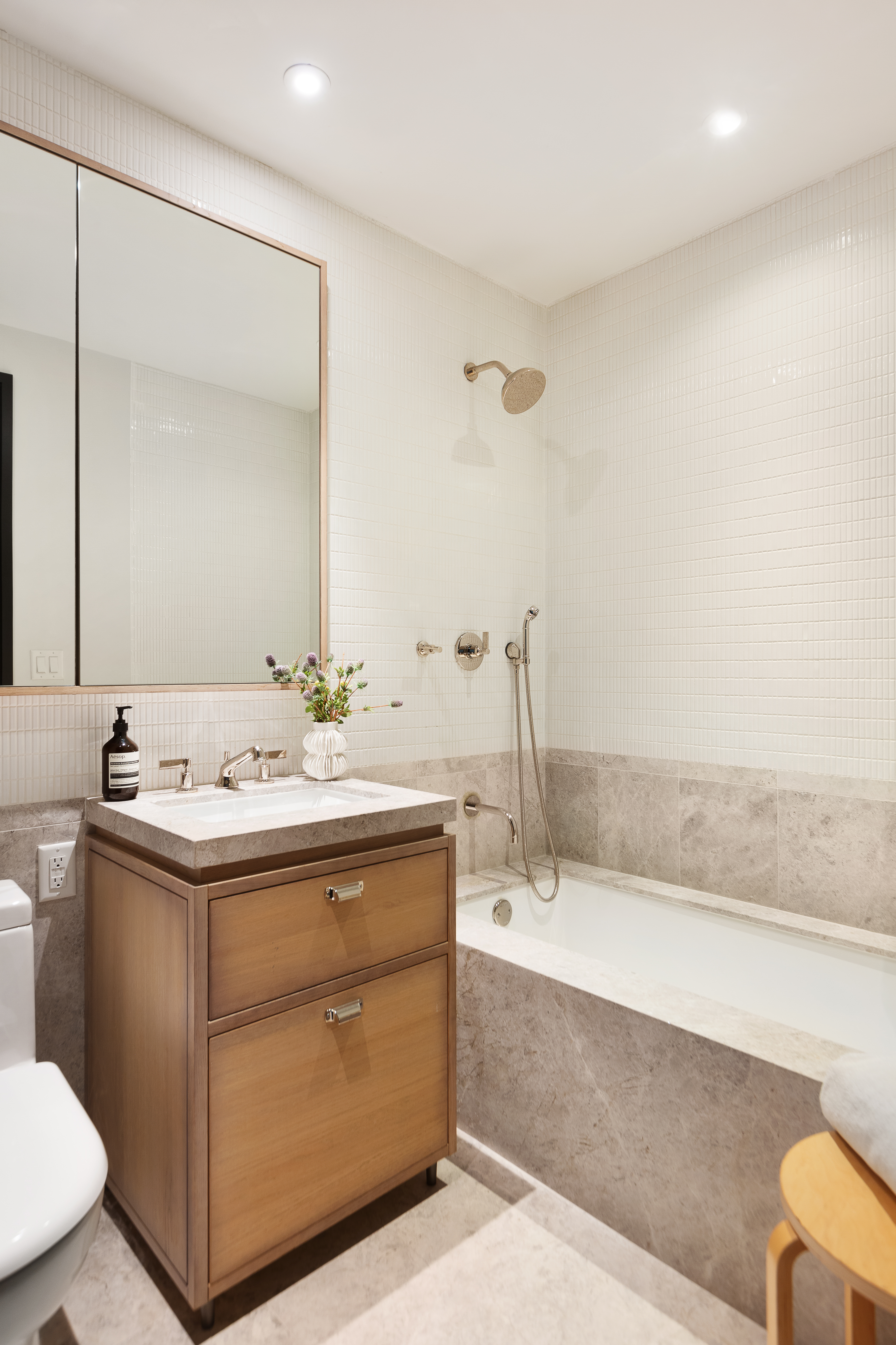 51 Jay Street, Unit PHE Brooklyn, NY 11201 - Photo 21 of 23 a bathroom with a sink and a mirror