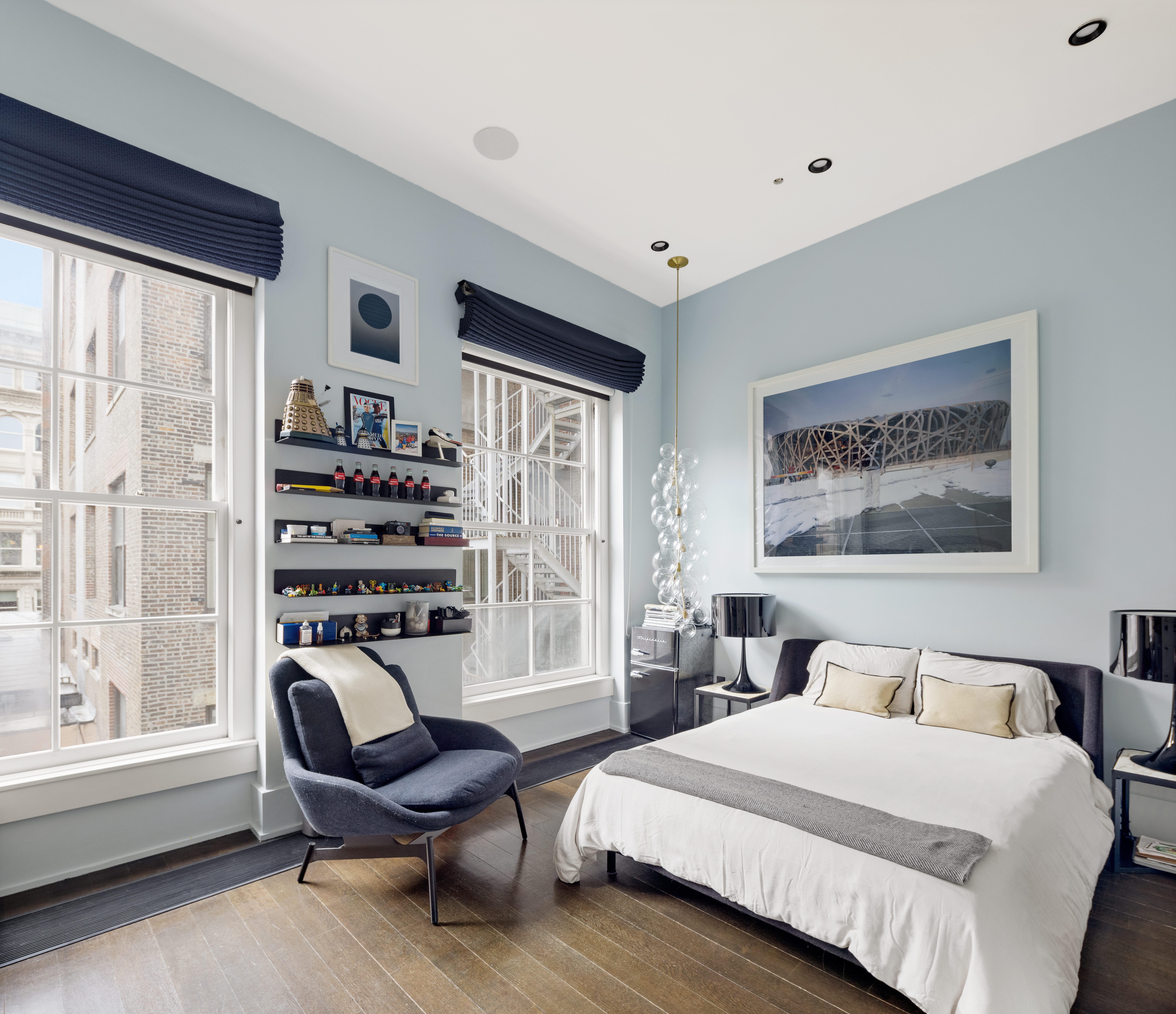 30 Crosby Street, Unit 5B Manhattan, NY 10013 - Photo 11 of 19 a bedroom with a bed and a couch