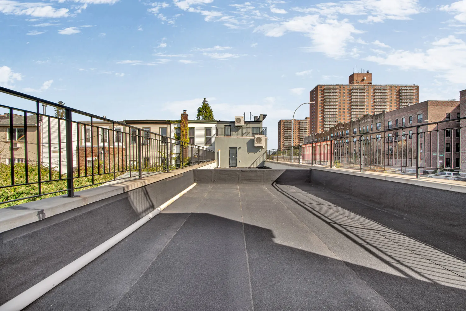 a view of balcony with city view