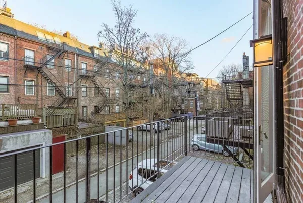 a view of balcony with staircase