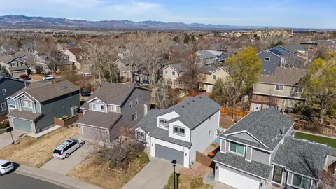 an aerial view of multiple house