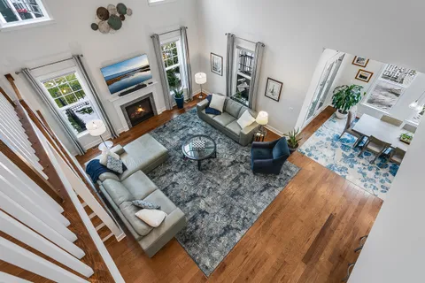 a view of a workspace with furniture