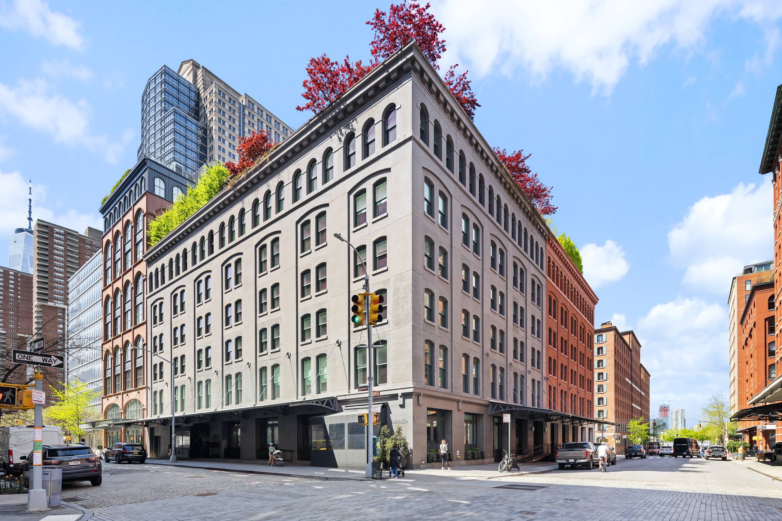 71 Laight Street, Unit 2F Manhattan, NY 10013 - Photo 15 of 20 a front view of a building and a street