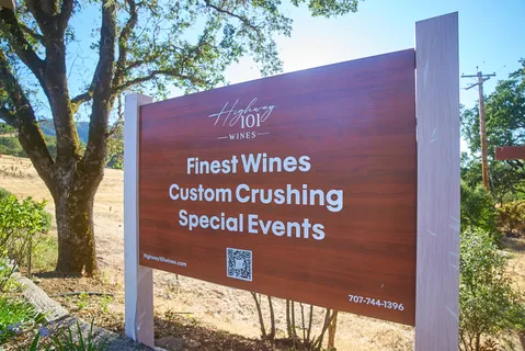 a sign on the side of a building