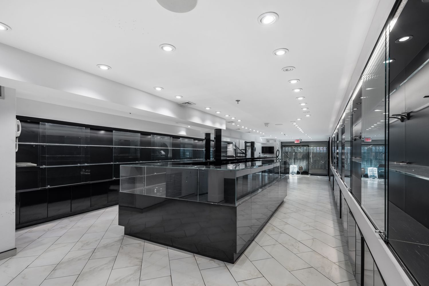 a view of city with tall buildings