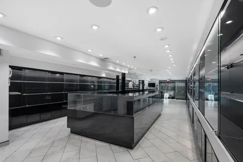 a view of city with tall buildings