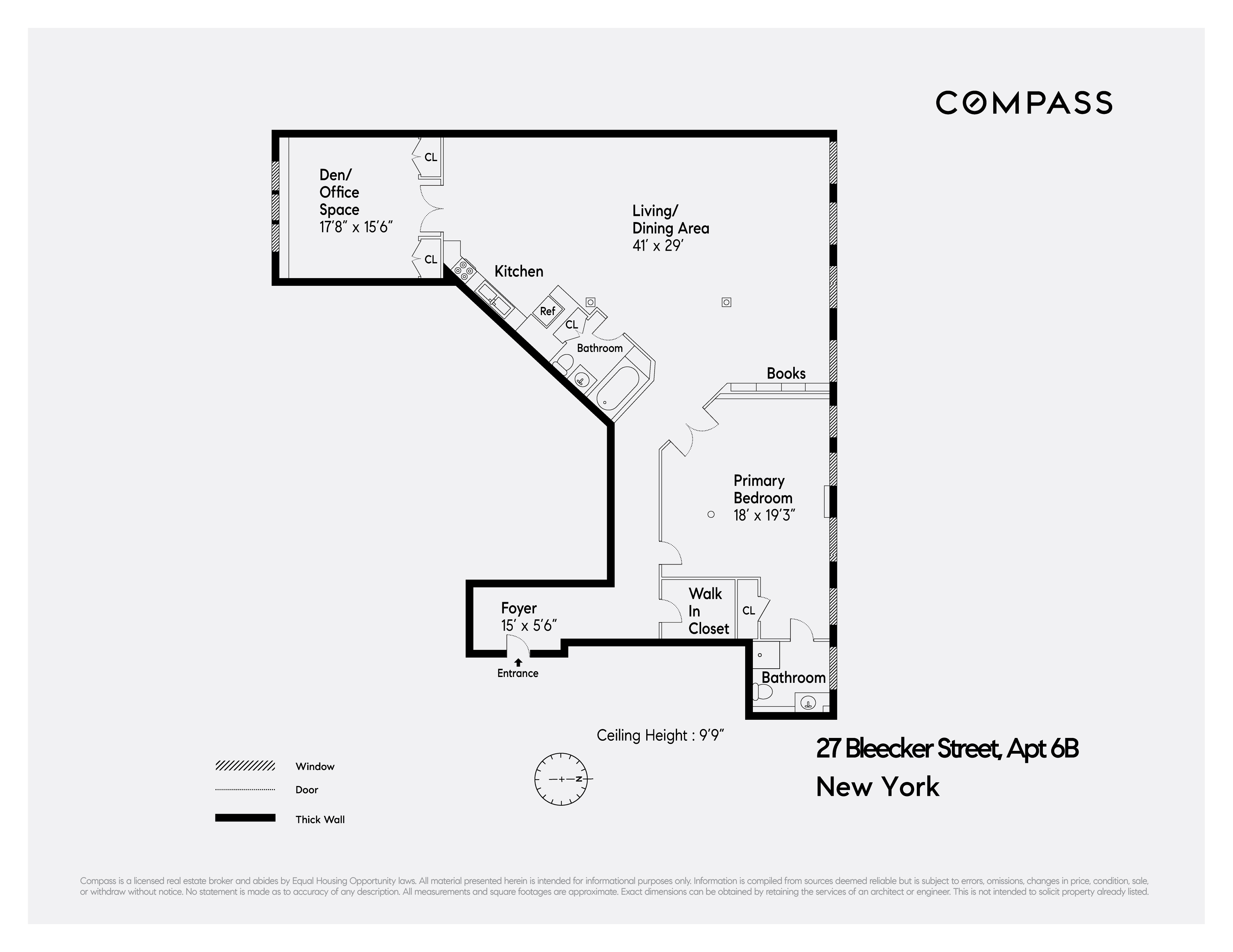 27 Bleecker Street, Unit 6B Manhattan, NY 10012 - Photo 6 of 7 a picture of a floor plan