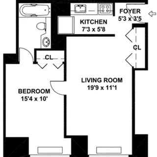 $3,900 | 301 West 57th Street, Unit 23F | Hell's Kitchen